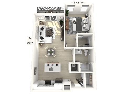 1 bed 1 bathroom at Luxe 360 on Centerpointe Apartments, Midlothian, VA, 23114